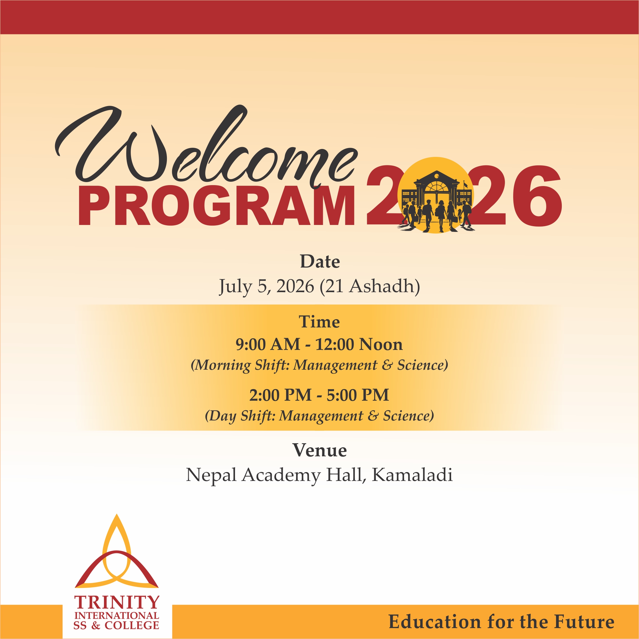 Welcome Program 2026